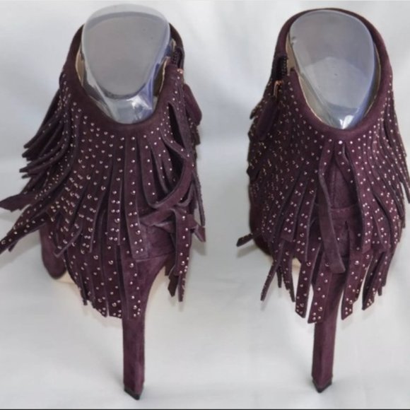 BCBG MaxAzria Bootie Heels Bordeaux, 9 NIB - Picture 4 of 8